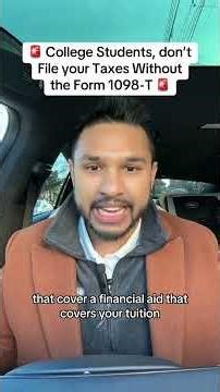 Students, Don't File your Taxes Without Form 1098-T