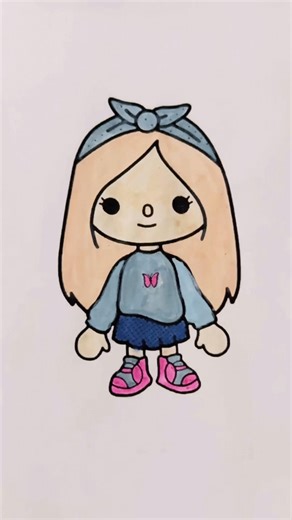 Cute Toca Boca Coloring 😍✨ #TocaBoca #TocaBocaGirl #Coloring #CuteArt #Drawing #Kawaii #art #shorts