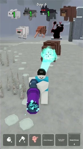 New OP Alien Shotgun Vs all enemies 99 nights in the forest #99nightintheforest #99nights #roblox