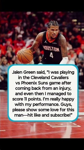 Jalen Green Plays Hurt… Still Gets 11 Points 😳💥 #jalengreen #viralshorts