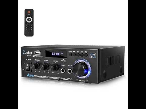 Daakro AK45 Amplifier Review: 300W x 2, Bluetooth & FM Radio