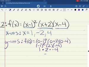 11/5 Zeros of Polynomial Functions: 2-5 Notes (Part 2)