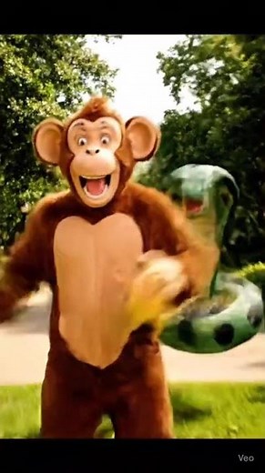 Monkey Fights Snake with Bananas Hilarious Prank