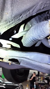 A car came in with a tire worn down to the cords and a control arm that wasn’t even attached. Driving like this isn’t just unsafe it’s asking for a disaster. | Larin Automotive