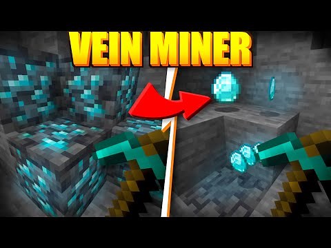 This is the BEST VEIN MINER in MCPE 1.21/1.20! - Minecraft Bedrock Edition ( VeinMiner Addon )