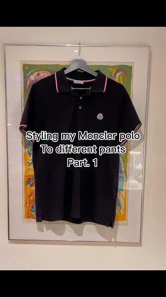 Styling my Moncler polo to different pants. Pt. 1💥🥵 #luxurysale #luxury #designer #moncler #restock #fashion #monclerpolo #polo #viral #foryou