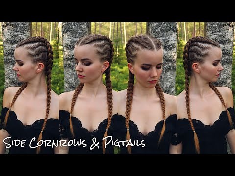 Side Cornrows with Dutch Braid Pigtails | Cornrow Hairstyles for Daily Life