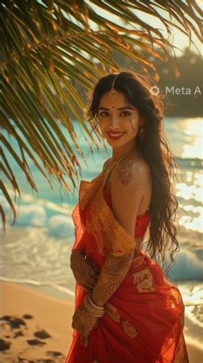 REAL OR AI? BEAUTIFUL INDIAN MODEL BEACHSIDE PHOTOSHOOT #photoshoot #shorts #model