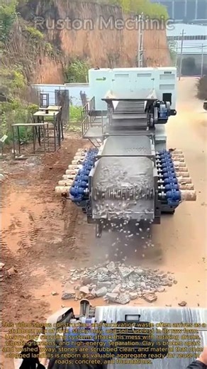 Heavy Duty Recycling Turning Construction Waste into Clean Stone: Separating Sticky Clay