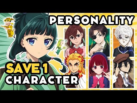 Save 1 ANIME CHARACTER for each PERSONALITY 🔥🧠 | ANIME QUIZ