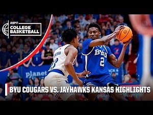 TOP 10 UPSET ALERT 🚨 BYU Cougars vs. Kansas Jayhawks | Full Game Highlights