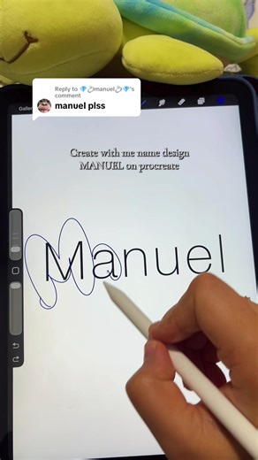 Procreate Name Design: MANUEL | Lettering Art
