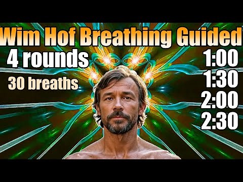 Guided Wim Hof Breathing (4 Rounds, 30 Breaths) | 432Hz OM Mantra Meditation & Stress Relief