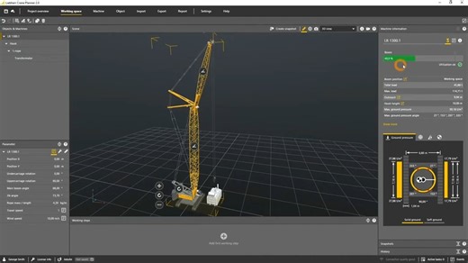 Liebherr - Crane Planner 2.0 – Tutorial #6 machine information (LR)