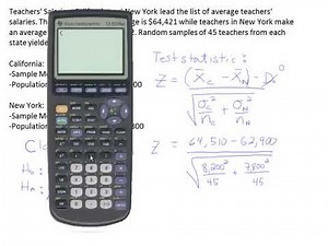 Z Test for the Difference between Two Means from the Ask the Professor Portion of STATSprofessor.com