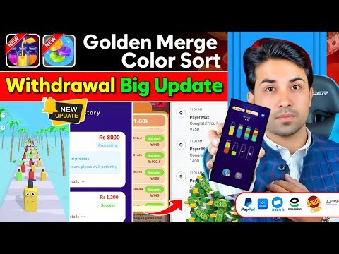 Golden Merge Color Sort Game Withdrawal Real or Fake | New Legit Earning App 2026 Review #LowGogame