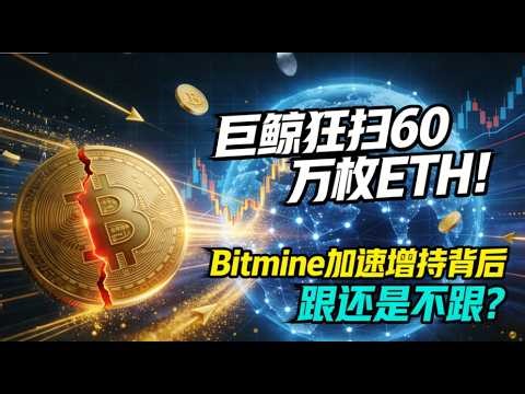 巨鲸狂扫60万枚ETH！Bitmine加速增持背后，以太坊的“机构底”到了吗？