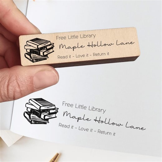 Library Book Stamp, Custom Little Free Library Stamp for Little Library, Lending Library Stamp Personalized, From the Free Library Stamp - Etsy