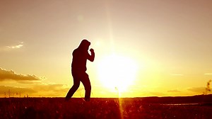 Man Practicing Thai Boxing At Sunset On Stock Footage SBV-314359535 - Storyblocks
