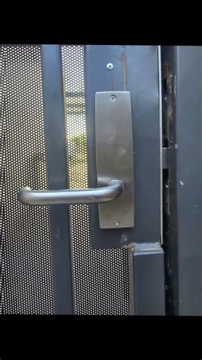 Heavy Duty Hinges with Automatic Gate Closer & Security Mesh Installation | Fleet Locksmiths PTY LTD