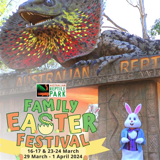 Hey Coasties! The Family Easter Festival is happening this weekend. 🐇 WILD egg hunt for the kids 🐇 Easter bunny meet & greet 🐇 Animal experiences included in admission 🐇 Find the Golden Egg and win a $500 voucher 🐇 Only 30min from Sydney & Newcastle 🐇 Every weekend in March 🐇 Book tickets online and save. Visit our website for more information and to book tickets. | Australian Reptile Park