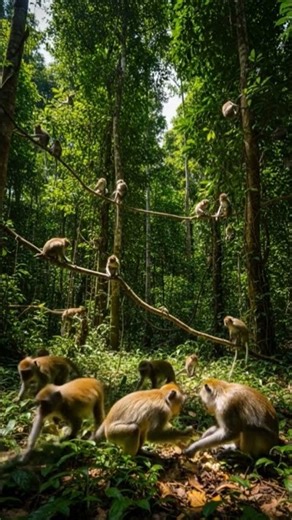 Wild Jungle Monkeys | Real Jungle Life with Troops of Monkeys #DreamScreenAI