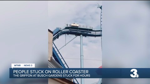 People stuck on Griffon ride at Busch Gardens