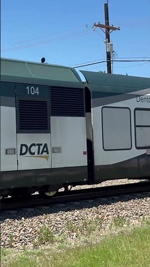 DCTA A Train arriving at Downtown Denton Transit Center 5/20/2025