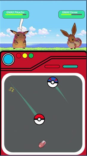 GMAX Pikachu vs GMAX Eevee #pokemon #brainrot #battle #new #fyp #funny #nostalgia