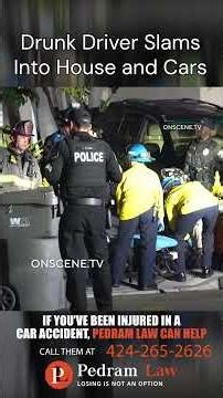 Drunk Driver Slams Into House and Cars