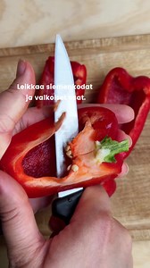 Kaupallinen yhteistyö: Puhtaasti kotimainen 🫑 Tiesitkö, että sillä on merkitystä miten leikkaat paprikan? Tsekkaa videolta helppo tapa ja syy sille, miksi paprika leikataan juuri pitkittäin! | Satokausikalenteri