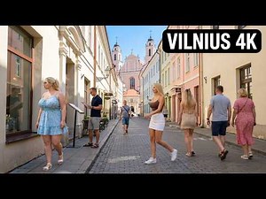 Vilnius Lithuania Walking Tour 4K 🇱🇹 | Beautiful Old Town & Real City Life