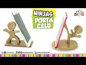 Haz un PORTA CELULAR NINJA que parece DE MADERA pero es de ARCILLA!