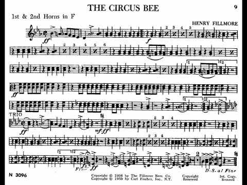 The Circus Bee March by Henry Fillmore - 1ST & 2ND HORNS in F