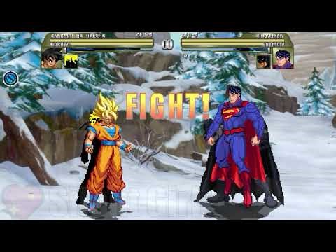 REQUESTED BY @gmthemugenguy5026: Goku and Naruto vs Superman and Batman - Mugen Battle