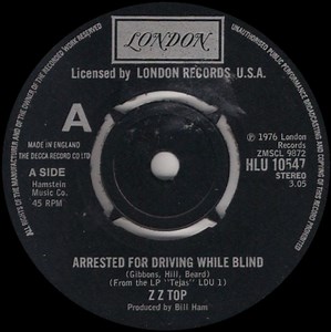 ZZ Top - Arrested For Driving While Blind