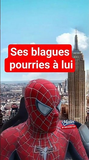 😂 Spider-Man quand il fait ses blagues pas délirantes ... ✨ #spiderman
