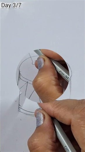 Drum pencil drawing Day 3/7 /Musical Instrument Drawing art /short 2
