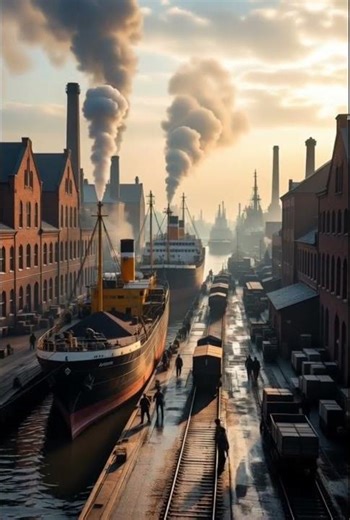 Steam ships in 1920's in Boston