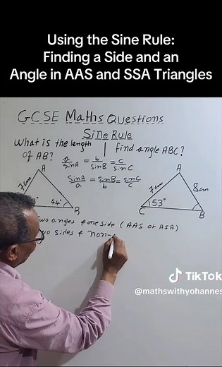 Using the Sine Rule in AAS and SSA Triangles Tutorial