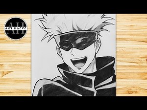 How to draw Gojo Satoru from Jujutsu Kaisen | Easy Step-by-Step Tutorial for Beginners