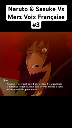 Naruto Storm Dub: Naruto & Sasuke Vs Merz French Voices #shorts #narutostorm #short #shortvideo
