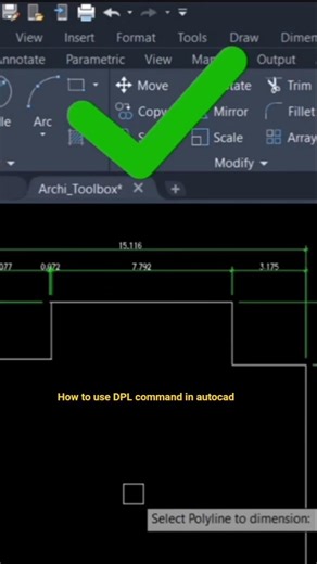 how to use DPL command in auto cad #shorts #autocad