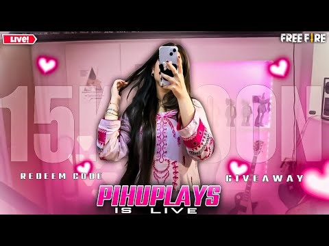 15K Soon 💥 Giveaway Customs + UID Reactions | PihuPlays Live #fflive #customs #PihuPlays448