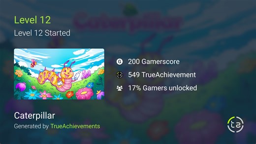 Level 12 achievement in Caterpillar