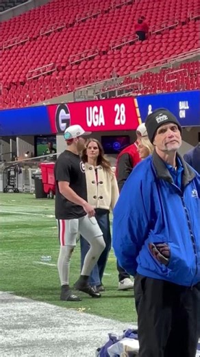 Gunner Stockton in Mercedes-Benz Stadium after winning the SEC Championship Game