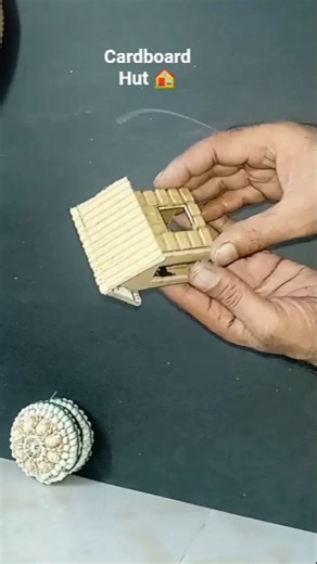 easy making Hut from using cardboard 🏠/ Easy making from Cardboard #art #craft #short #hut