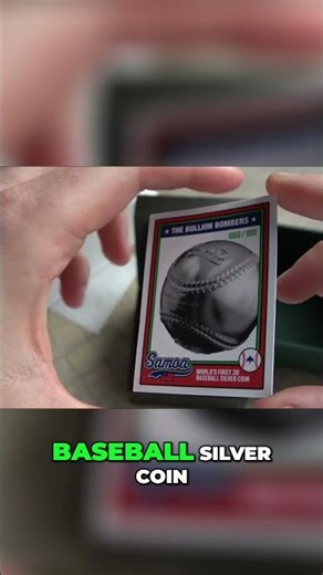 Rare 3D Baseball Silver Coin: Unboxing and Review! #shorts