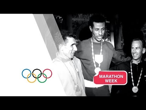 Abebe Bikila Wins Marathon Gold Running Barefoot - Rome 1960 Olympics