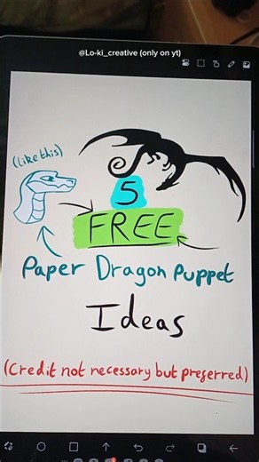 Free dragon puppet ideas! #paperdragon #paperdragonpuppet #puppetideas #dragon #dragonpuppet